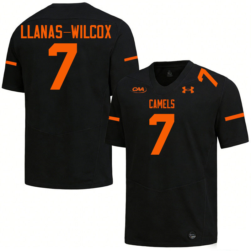 Campbell Fighting Camels #7 Trayjen Llanas-Wilcox College Football Jerseys,Uniforms-Black